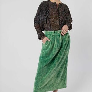Anntian Velvet Long Skirt